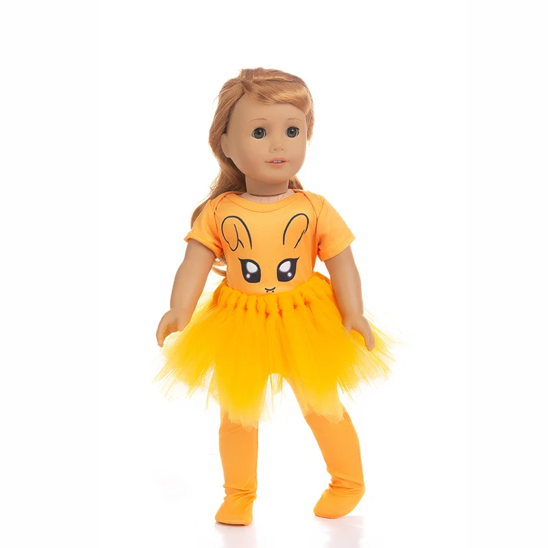 Born New Baby Fit 18 дюймов 43 см Одежда для куклы кукла белый желтый синий Кролик Радуга