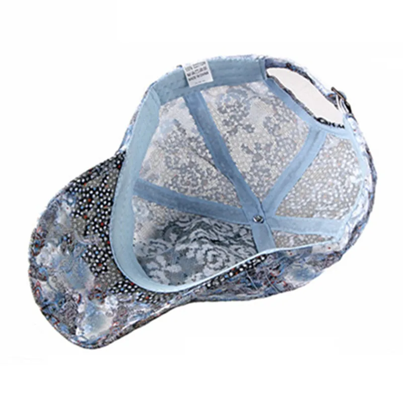 XdanqinX 2020 Summer New Lace Baseball Caps Multi-colored Women's Personality Fashion Brand Cap Adjustable Size Female Beach Hat