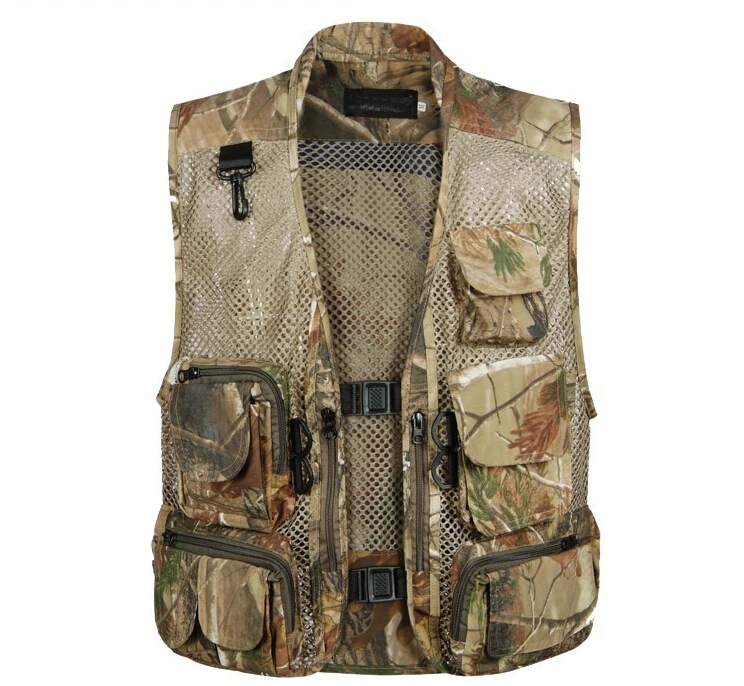 

Men autumn casual photographer camouflage vest colete men multi pocket mesh vests cameraman sleeveless jacket chaleco hombre