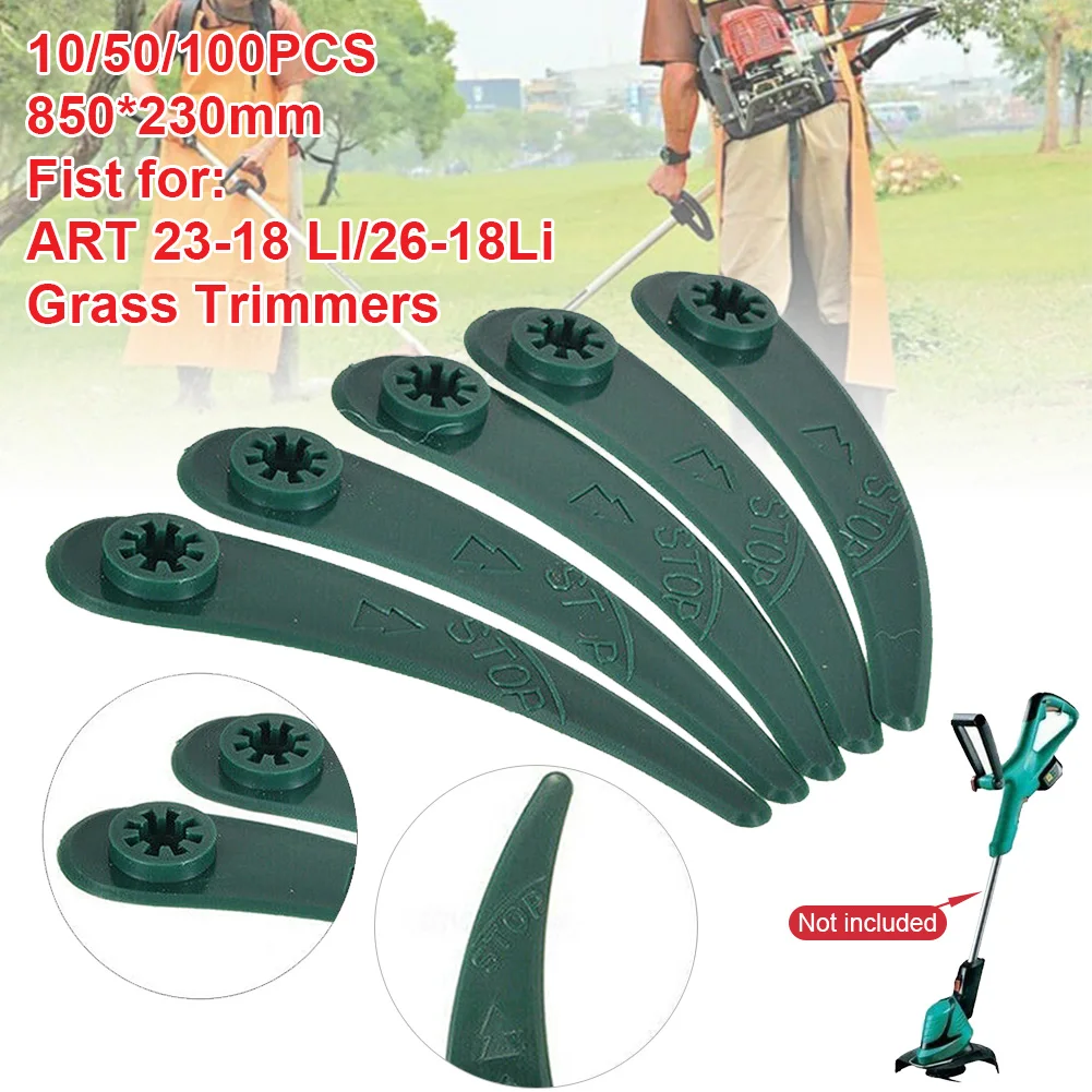

10pcs Plastic Blades For Bosch Art 26-18Li/23-18li Grass Strimmer Trimmer Plastic Garden Accessories LawnMower Plastic Blade