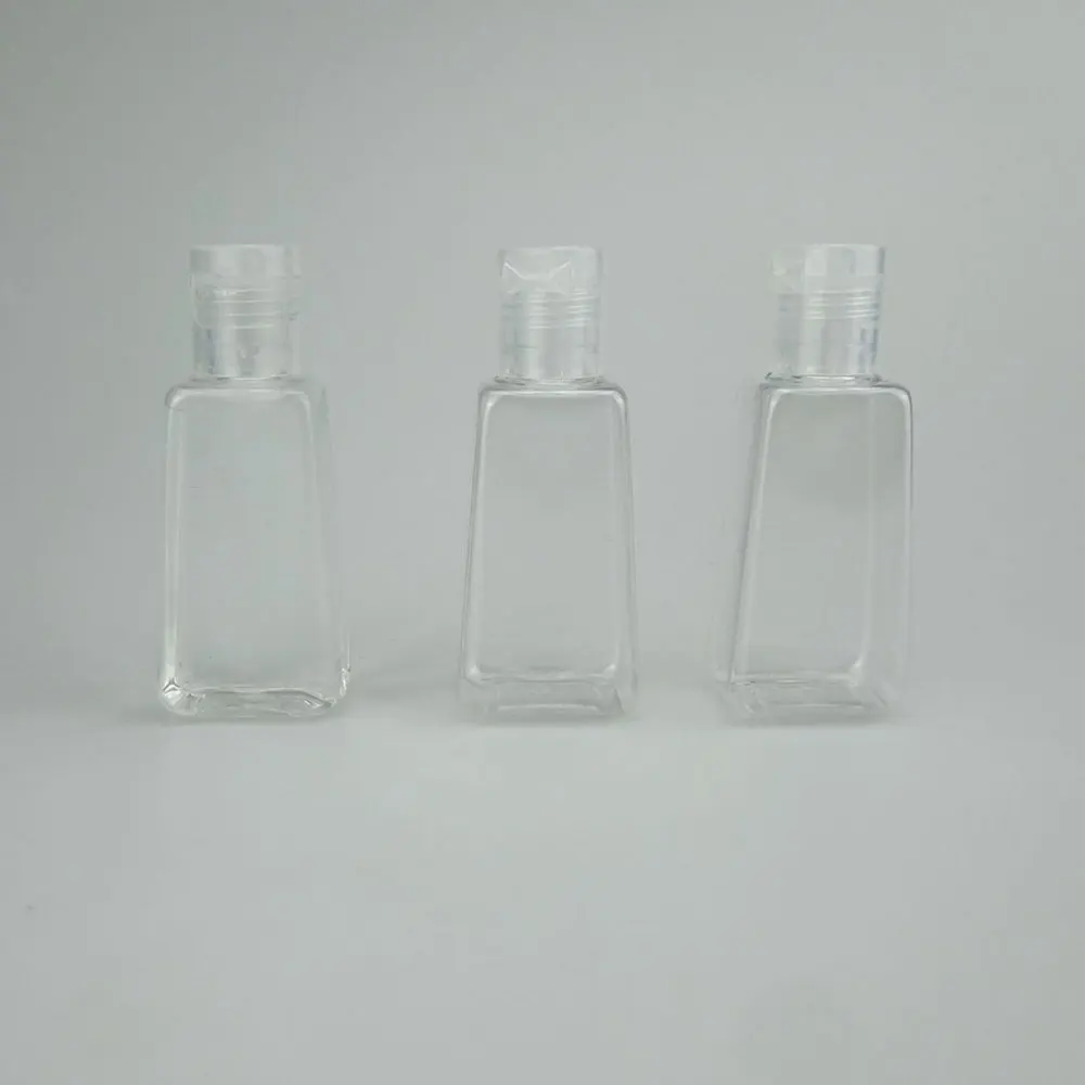 

10pcs 30ml Trapezoidal Empty Hand Sanitizer Bottles Refillable Container Transparent Bottle