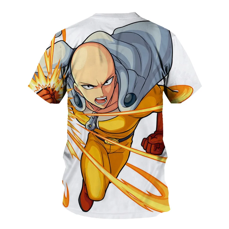 

New Spring Summer New Anime T-shirt Men's Casual Fashion O-Neck Streetwear Tshirt One Punch Man 3D Printed Hip Hop T Shirt 2021
