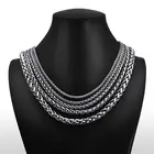 Цепочка Из Нержавеющей Стали с застежкой-карабином, 3-8 мм, мужские, женские в стиле хип-хоп