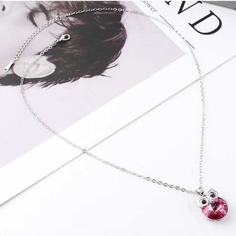 

2019 New Crystals from Swarovski Pendants Owl Necklace For Women Vintage Necklaces Fashion Jewelry Christmas Gift Accessories