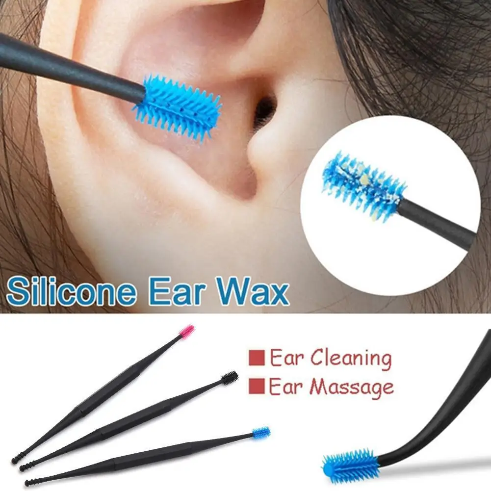 

1pcs Soft Silicone Double Ear Pick Ear Clean Tool Double-ended Earpick Ear Wax Curette Remover Ear Cleaner Reusable
