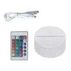 Новый 3D светодиодный ночной Светильник Assemb светодиодный база настольная лампа современный USB кабель ночной Светильник переключатель тактильные акриловый Ночной светильник база домашний Украшения в спальню