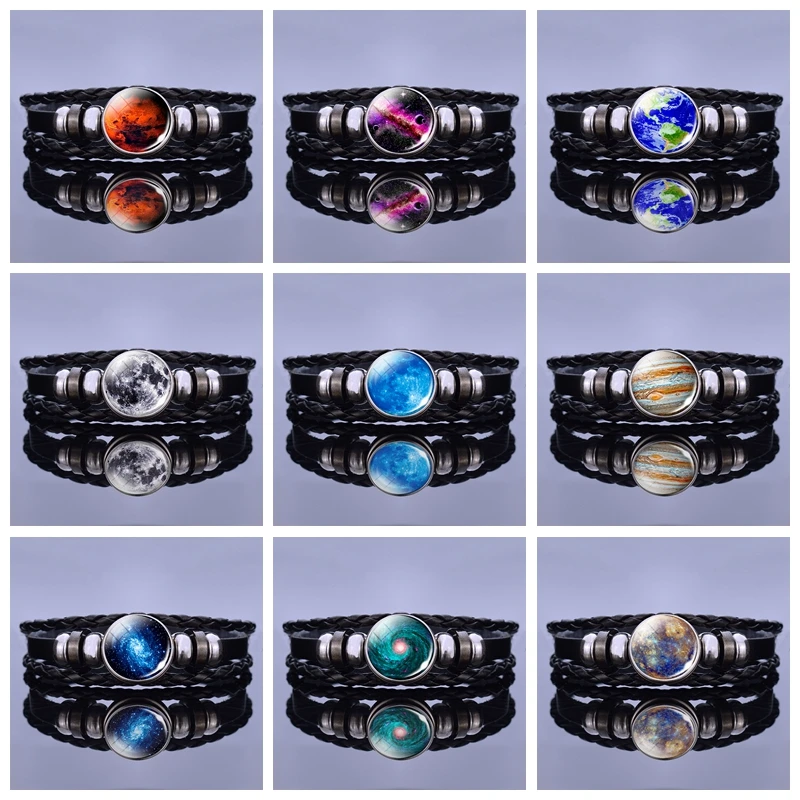 Дропшиппинг браслет с солнечной системой галактика Туманность планеты