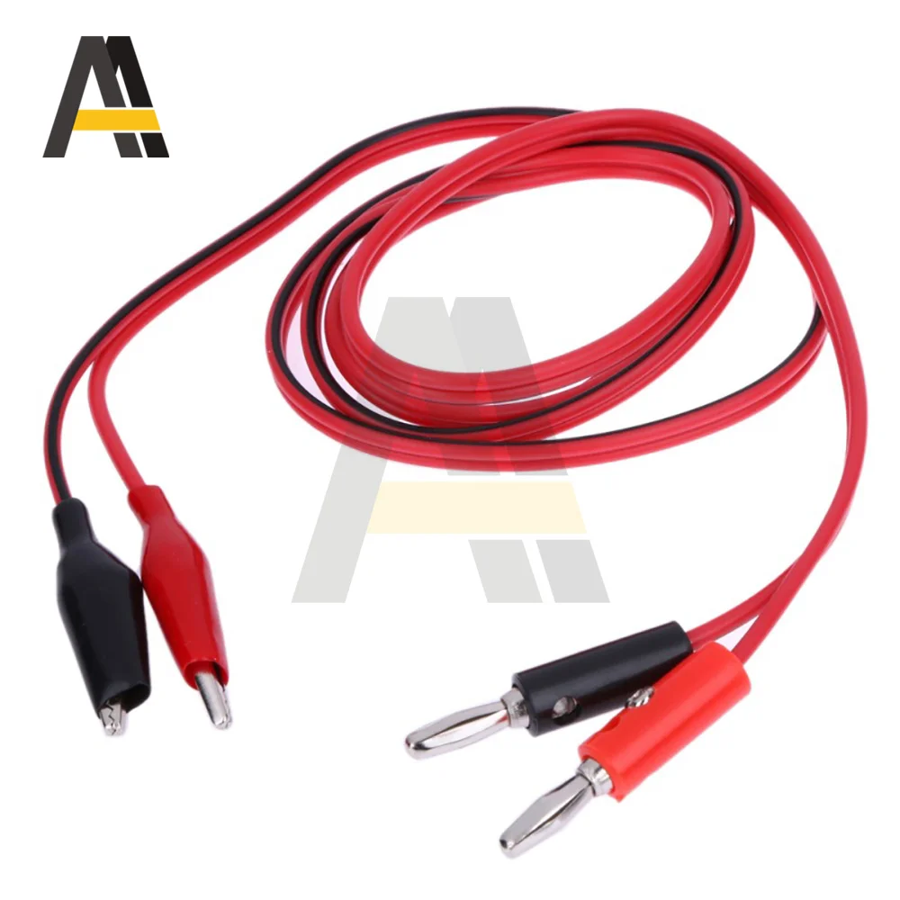 1 шт. зажим типа крокодил на AV вилку банан испытательный кабель м разъем двойной