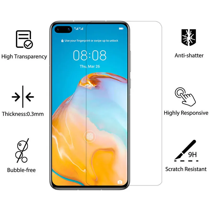 Чехол для huawei p40 lite e чехол из закаленного стекла huaweip40 p 40 P light p40lite экрана защитная