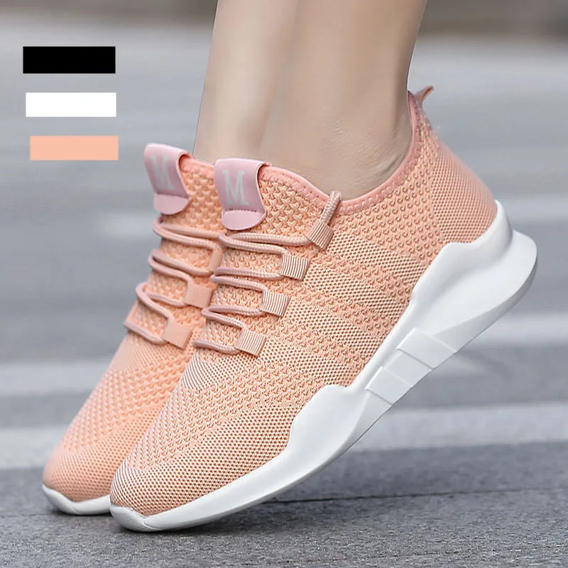 

New Sneakers Sport Shoes for Women Flying Woven Mesh Soft Comfortable Modern Jazz Dancing Shoes Girls Ladies Outdoor Sport Shoes