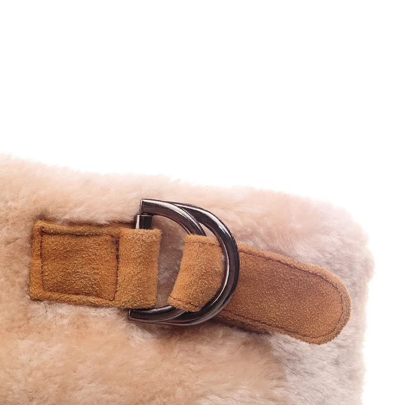 Женские зимние сапоги ENMAYLA на высоком каблуке с острым носком модные до колена