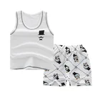 Лидер продаж, брендовая одежда для мальчиков Детская летняя одежда для мальчиков комплект одежды для мальчиков с рисунком футболка + штаны хлопковая детская одежда