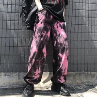 wide leg pants women high waist 2020 fashion korean hip hop loose casual harem pants streetwear women tie dye plus size trousers