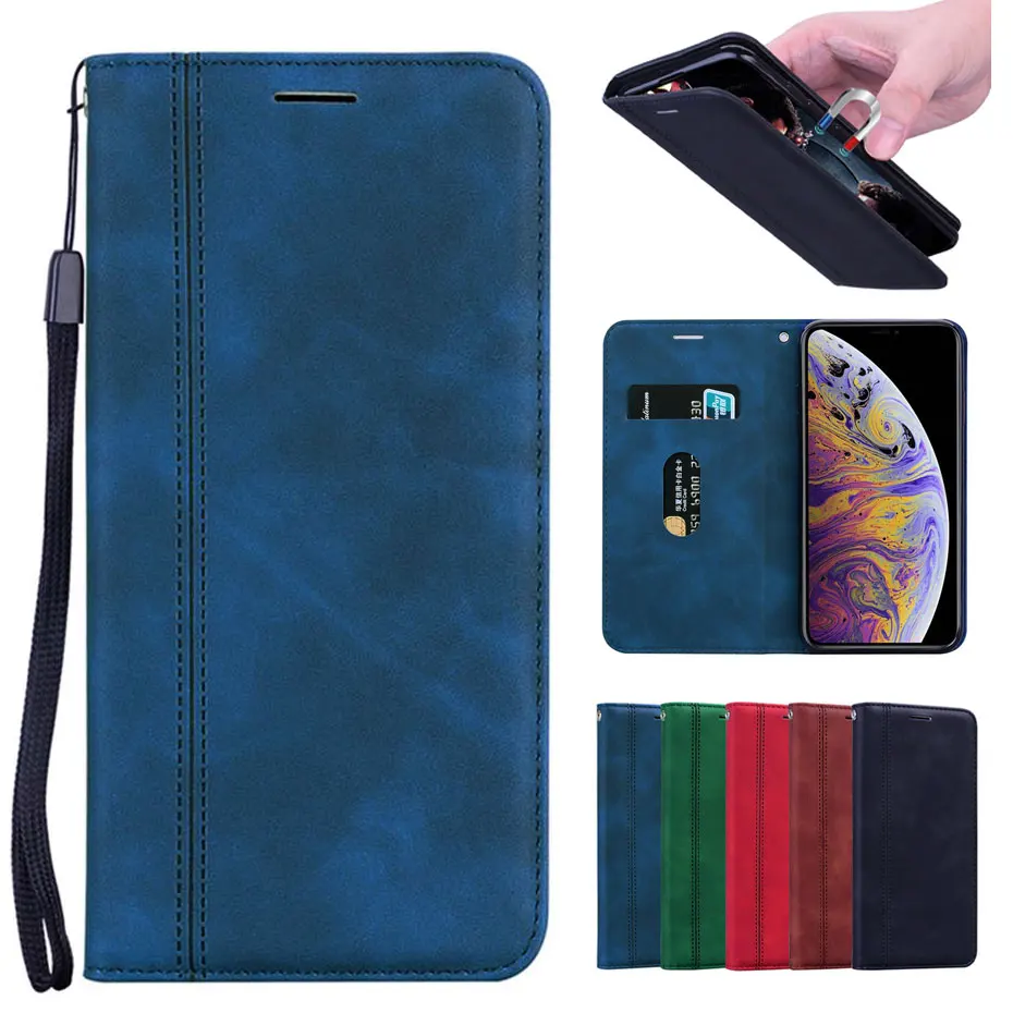 

Luxury Leather Flip Case For iPhone 11 Pro Max 5 6 7 8 Plus SE 2020 Wallet Phone Case For iPhone X XS XR XS Max Funda Case Coque
