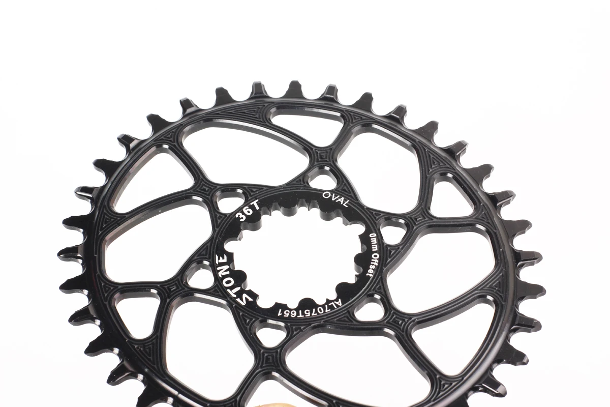 Камень MTB велосипед Одиночная овальная Звездочка цепь кольцо для BB30 cx xx1 x9 x1 32T 34T 36T 38T прямое Крепление 0 мм смещение цепное колесо