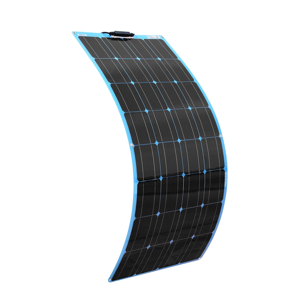 xinpuguang гибкий портативный портативный ETFE солнечная батарея панель 100w 12v комплект зарядного устройства для зарядки аккумулятора монокристаллический для 1000w System Boat Car Camping путешествия по Китаю