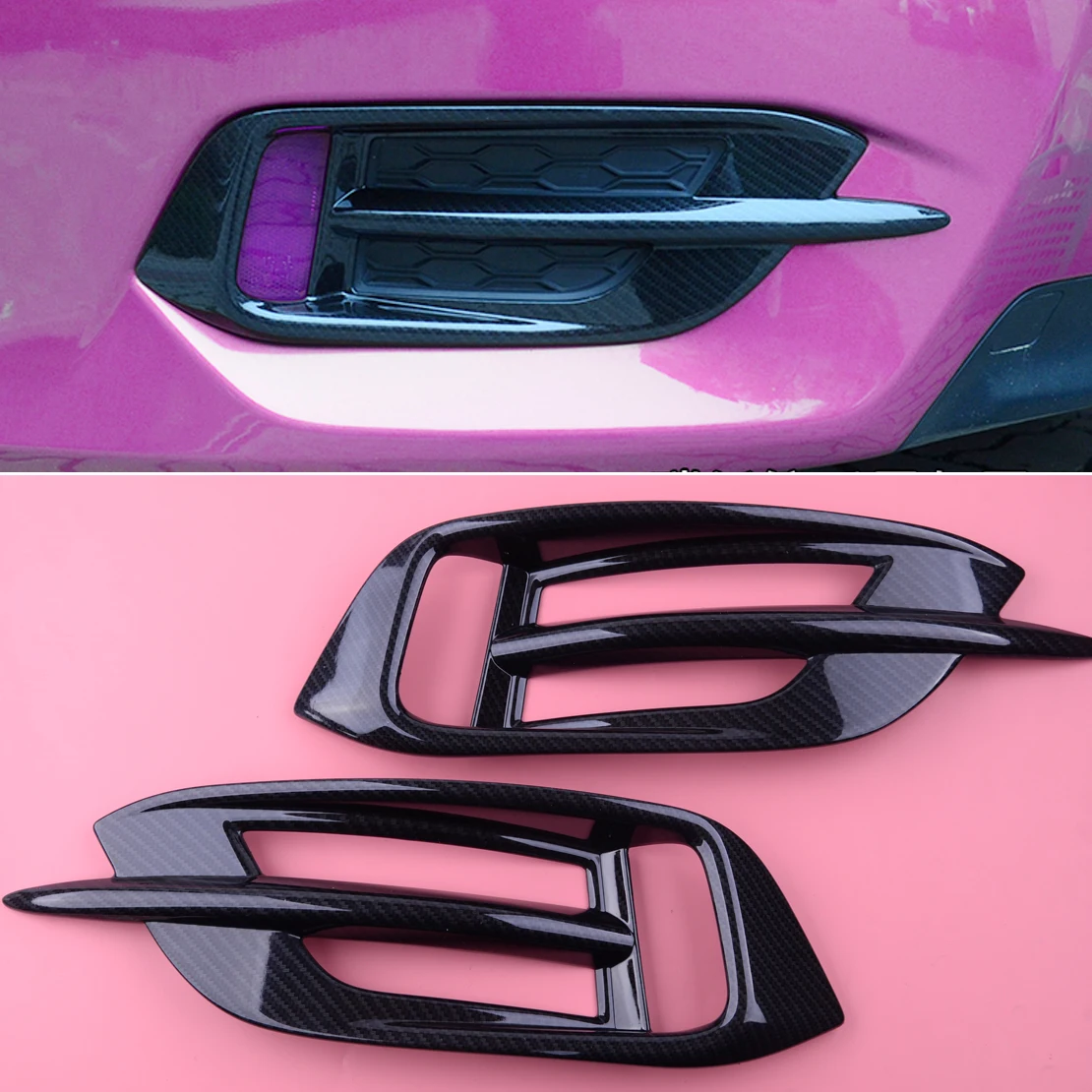 DWCX ABS автомобильный карбоновый черный Задний бампер противотуманный светильник