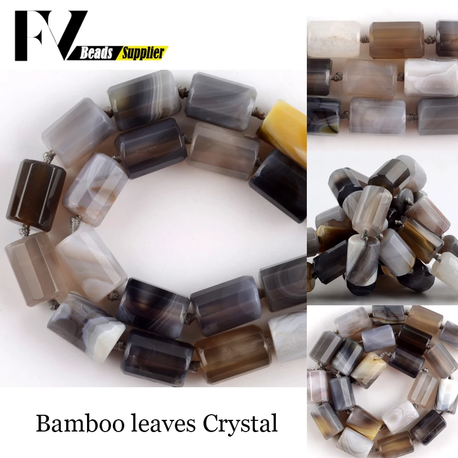 Натуральный камень черный белый цвет цилиндрический Агаты бусины для