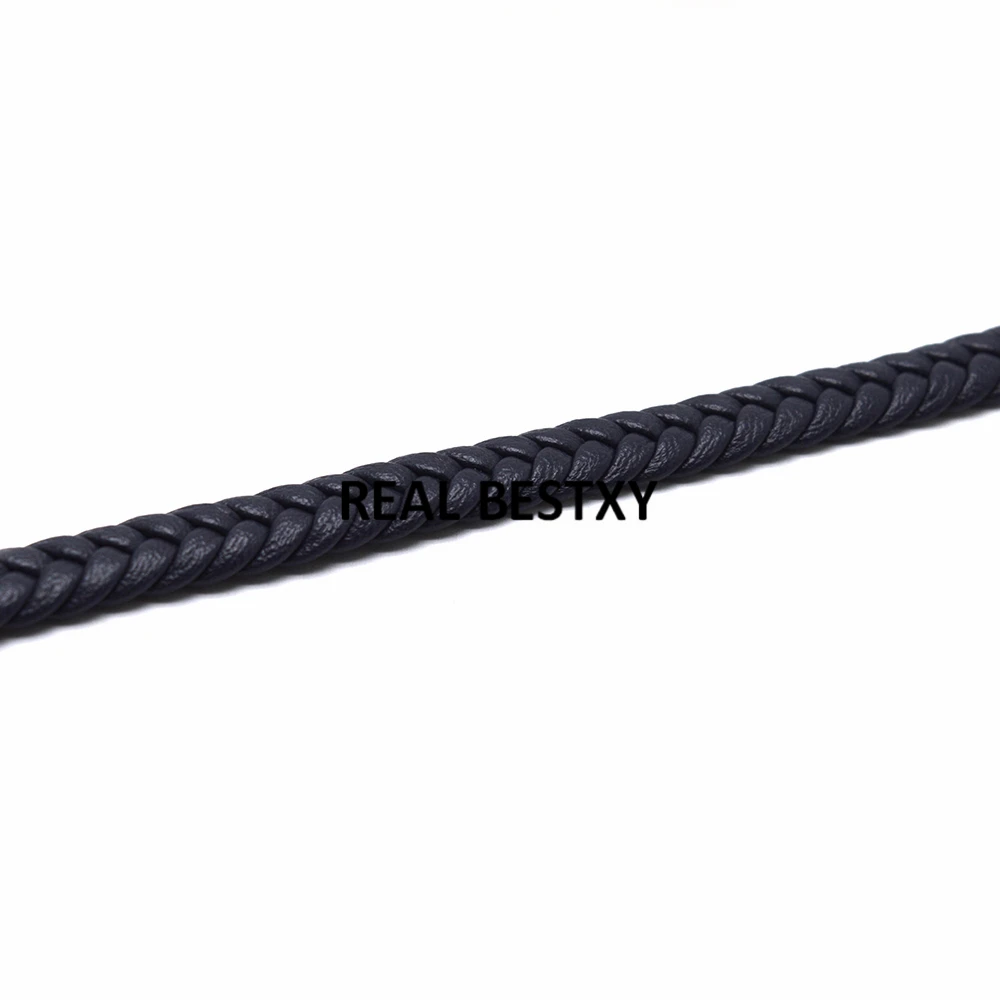 3 м/лот прибл. 8*3 мм темно-синий плоский кожаный шнур тесьма веревка сделай сам