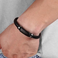 fashion hot sale leather bracelet accessory combination 3 color braided bracelet retro trend mens birthday gift