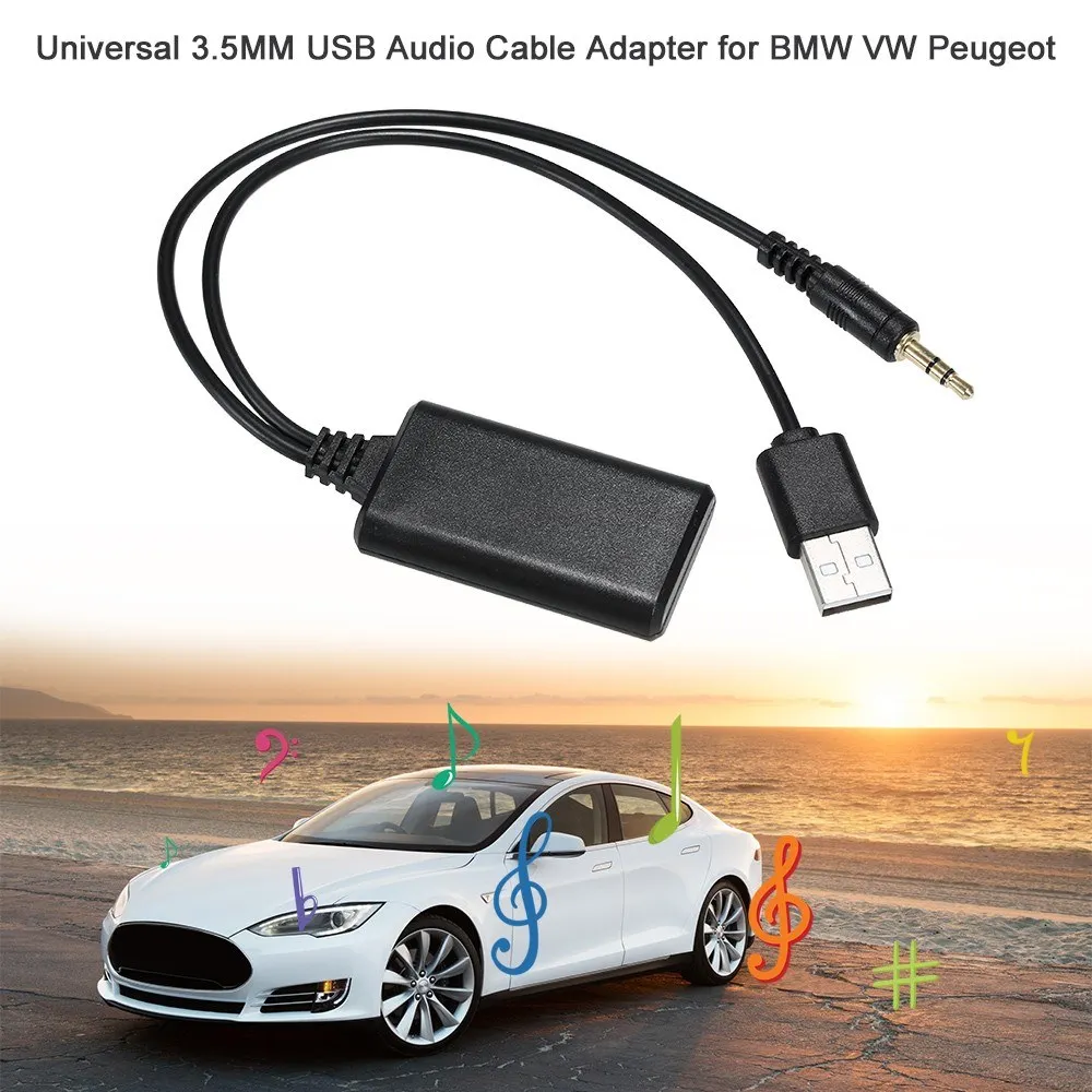 

Универсальный Aux аудио кабель адаптер 3,5 мм USB 4.1 беспроводной стерео музыкальный Автомобильный приемник подходит для BMW VW Peugeot Прямая постав...