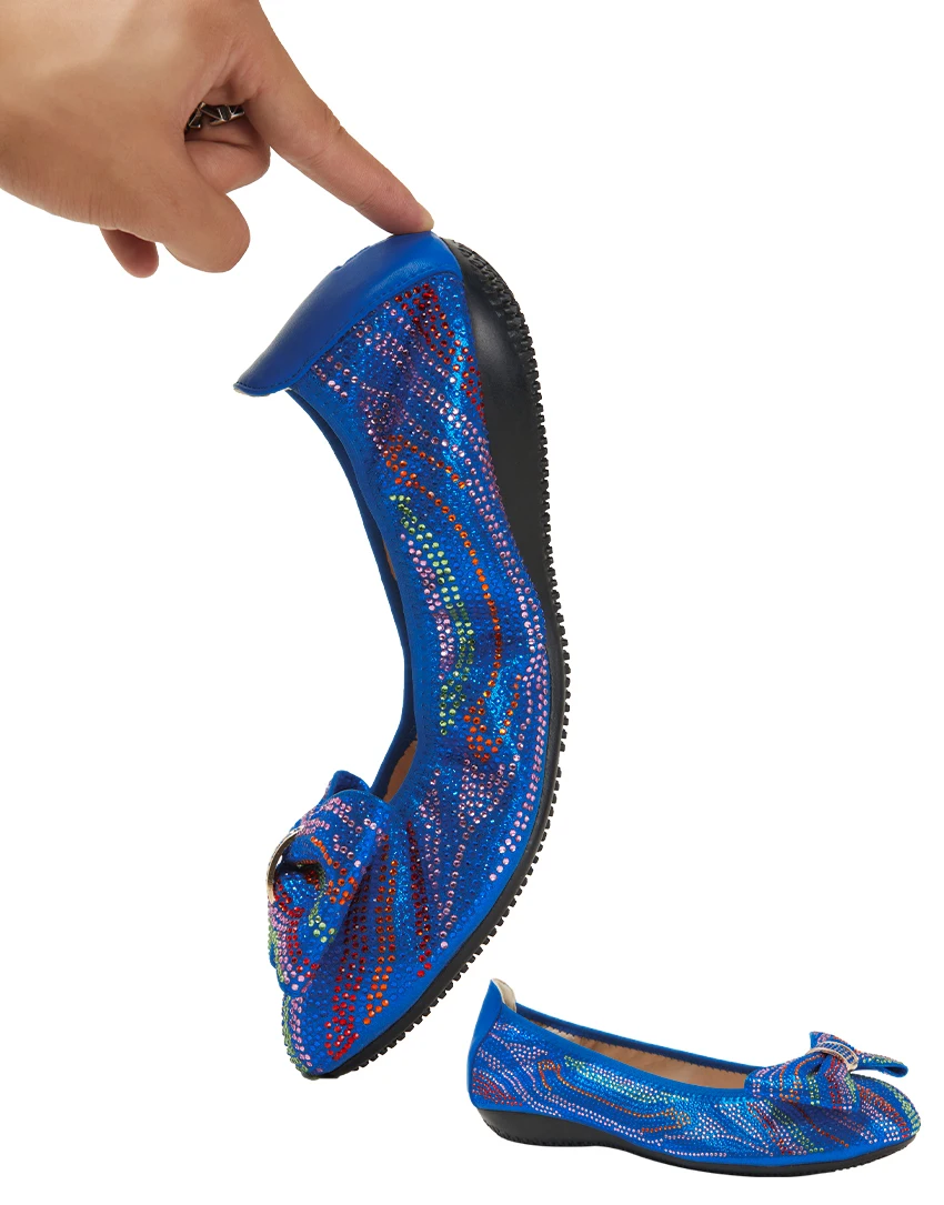 Casual Women Shoes Flats 188-4 Shiny Wedding Party Dress Shoes Nigerian Banana Shoes Flexible Flats Lady Women Comfy Ballet Shoe