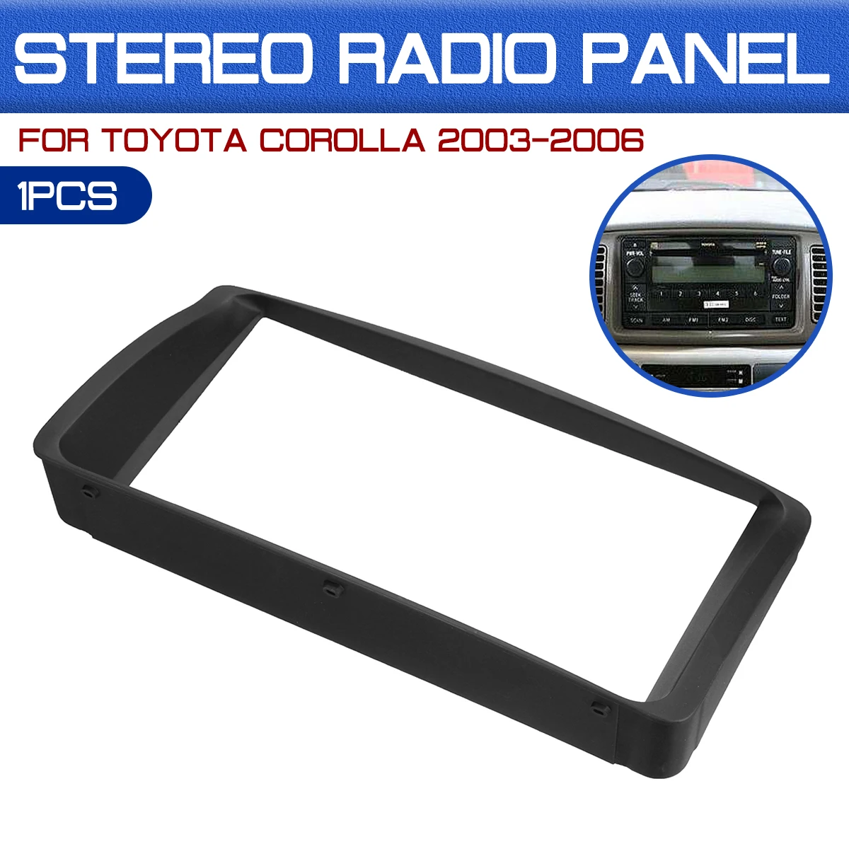 

2 Din автомагнитола стерео аудио приборной панели DVD CD панель Рамка Замена для Toyota Corolla 2003 2004 2005 2006