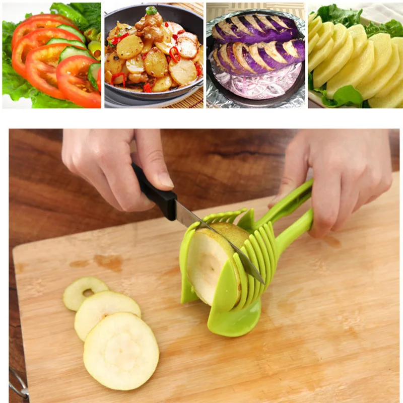 

Handheld Circular Potato Slicer Tomato Slicer Tomato Lemon Slice Clip Multi-Function Vegetable Cutter Creative Kitchen Tool
