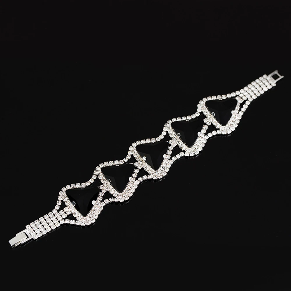 AINAMEISI Crystal Bracelets &amp Bangles Wedding Jewelry Rhinestone Party Gift Gold Bridal Charm bracelets Women Accessories | Украшения и