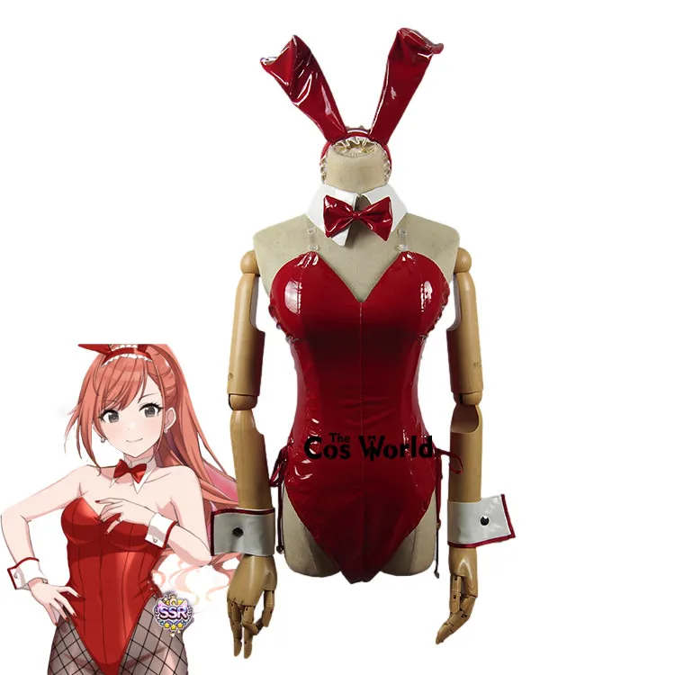 

Костюмы для косплея iDOLM @ STER, блестящие цвета, Arisugawa Natsuha, сексуальные, для девочек, кролик, наряд-униформа