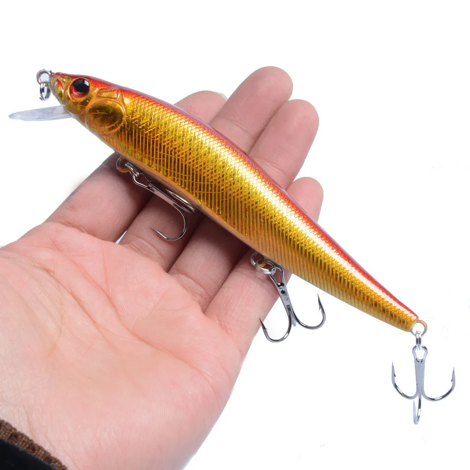 

1 Pcs/lot Fishing Lure 3D Eyes Floating Minnow Aritificial Laser Wobblers 14cm 23g Crankbait Hard Plastic Fishing Tackle Pesca