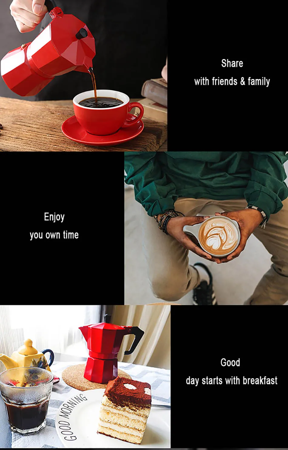 Кофеварка GUNOT, алюминиевый кофейник Mocha, кофейник для эспрессо, кофейник, кофейник для эспрессо, Кофеварка