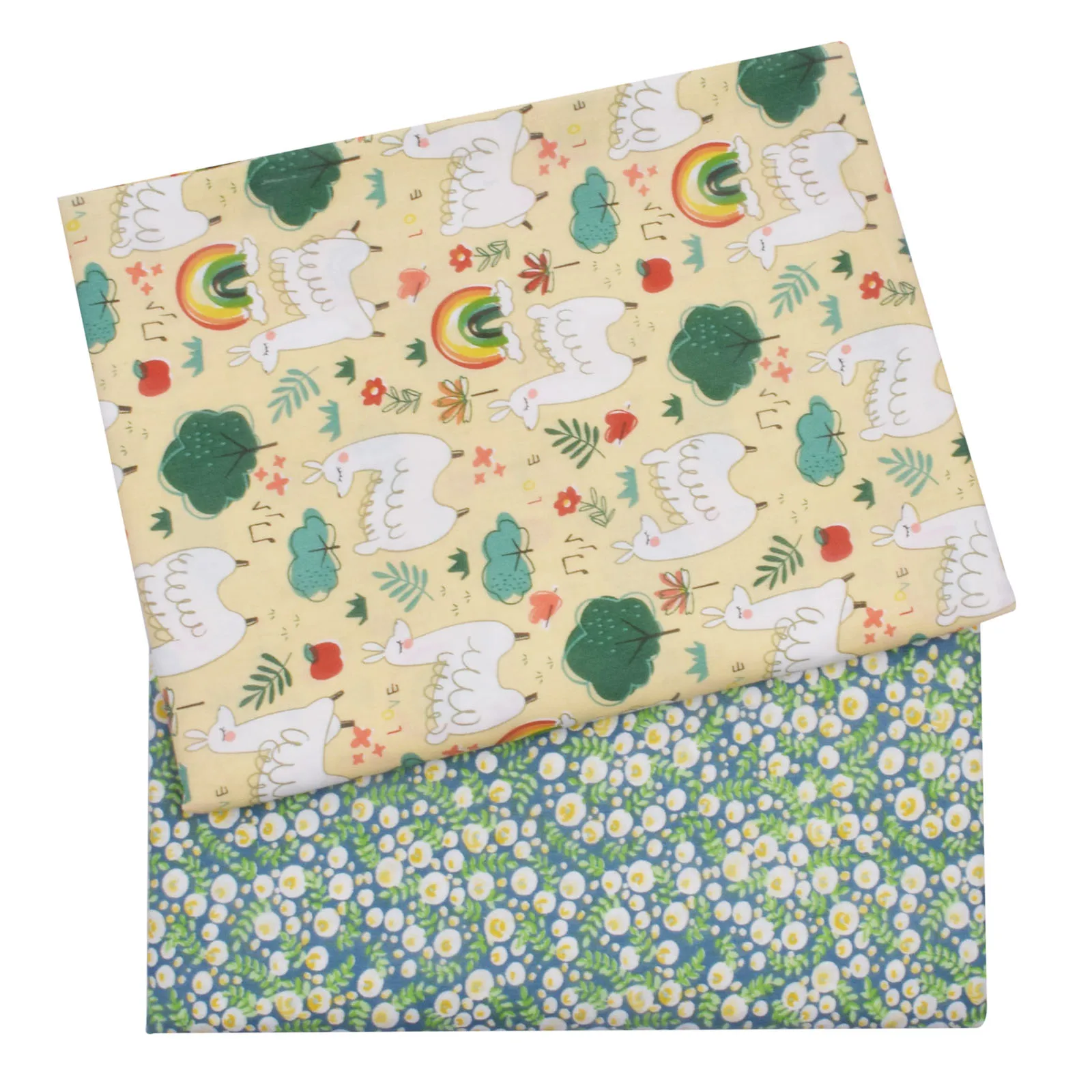 Милый Альпака 100% хлопок печатная ткань для детей комплект кровати сделай сам