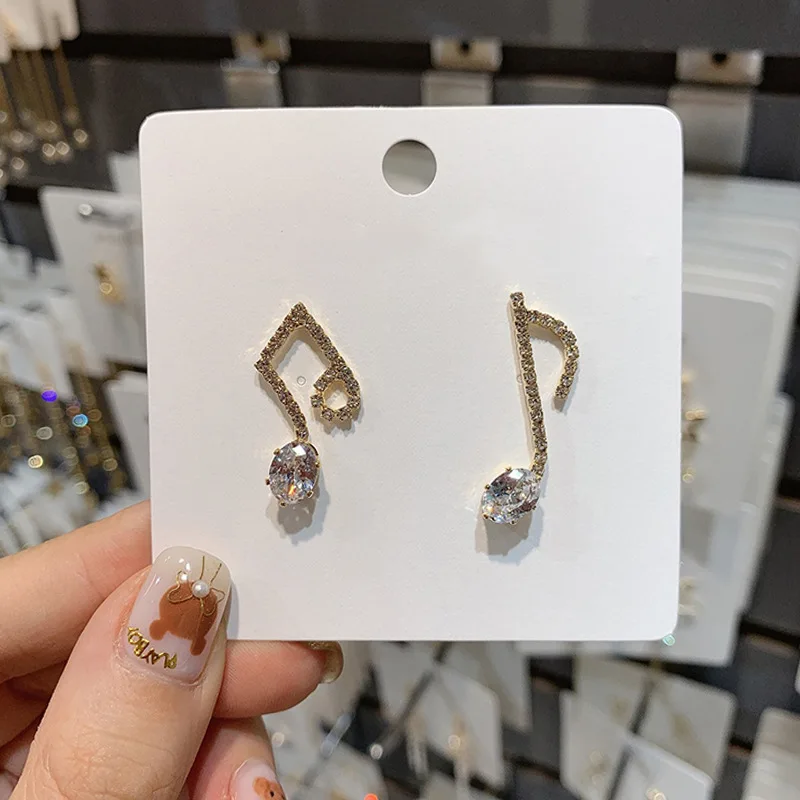 

Korean Earings Fashion Jewelry Cute Earrings Musical Character Rhinestone Earrings Oorbellen Earrings For Women Gifts Kolczyki