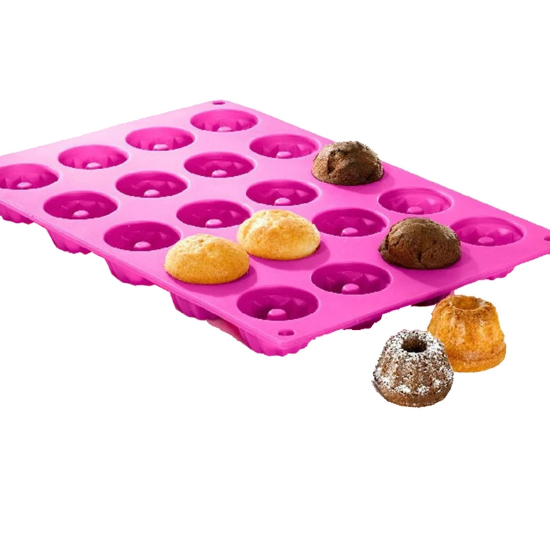 

20-полостная немецкая мини-Причудливая форма для торта «саварин», силиконовая форма для пудинга и детской шифоновой формы