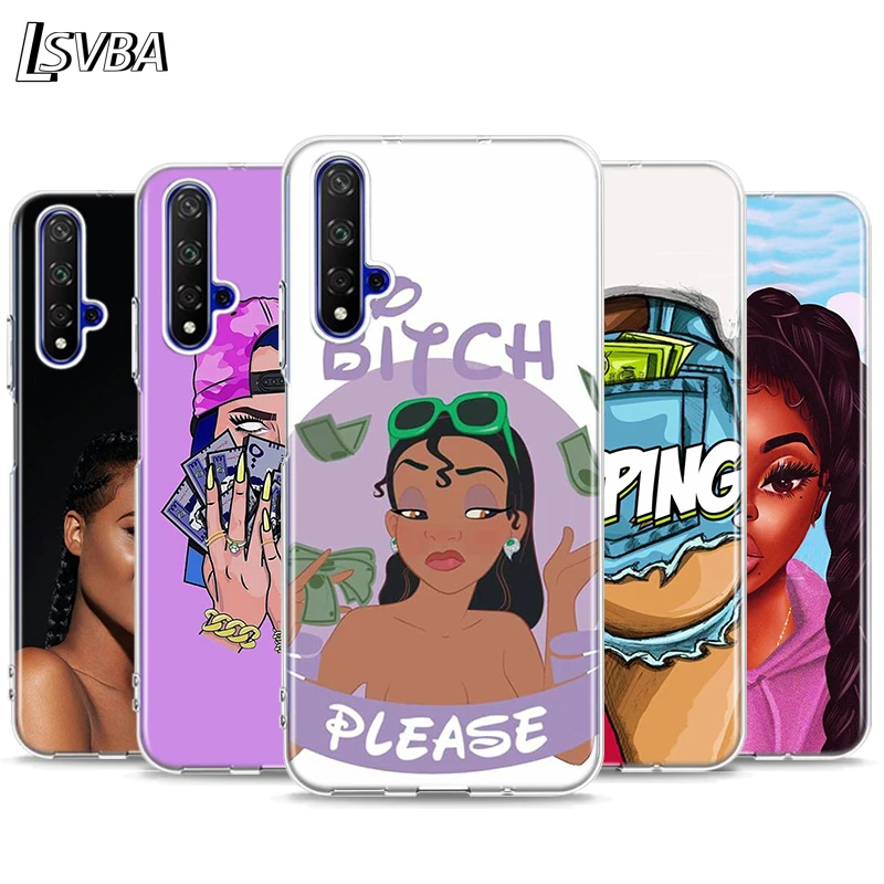 

Make Money Friends Black Girl Silicone Cover For Honor 20 20S 20E 8 8A Prime 8X MAX 8C 8S 7A 7C 7S Pro Phone Case