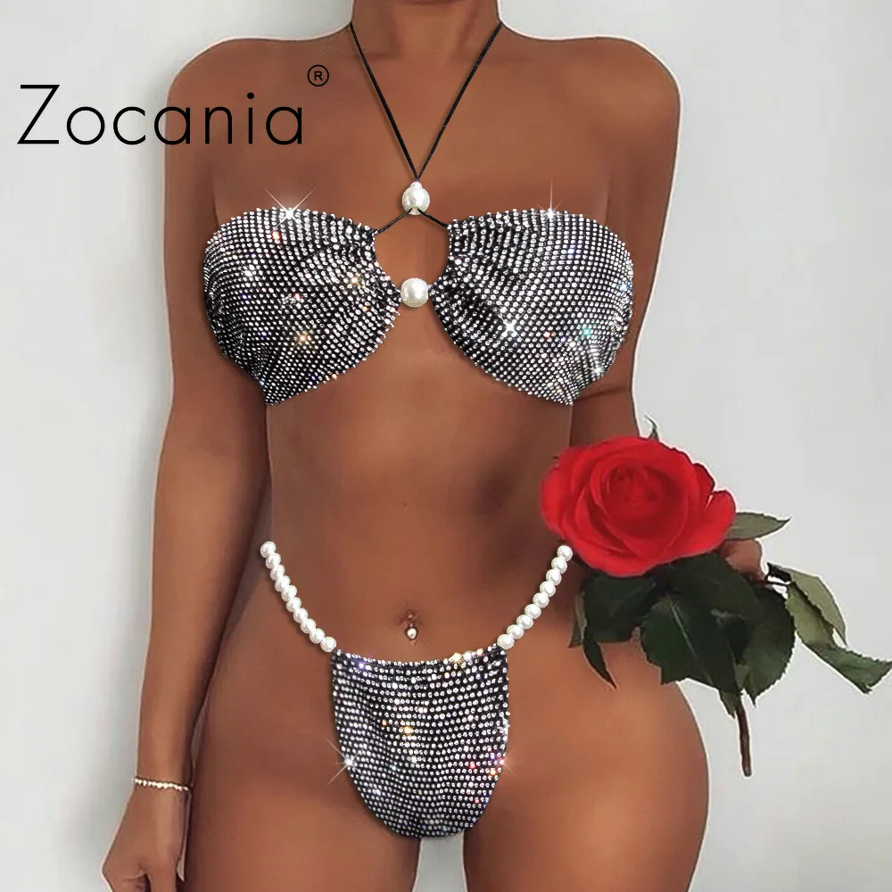 

Жемчужное однотонное чувственное женское нижнее белье Стразы связывающий комплект нижнего белья подвесной A-образный вырез экзотические а...