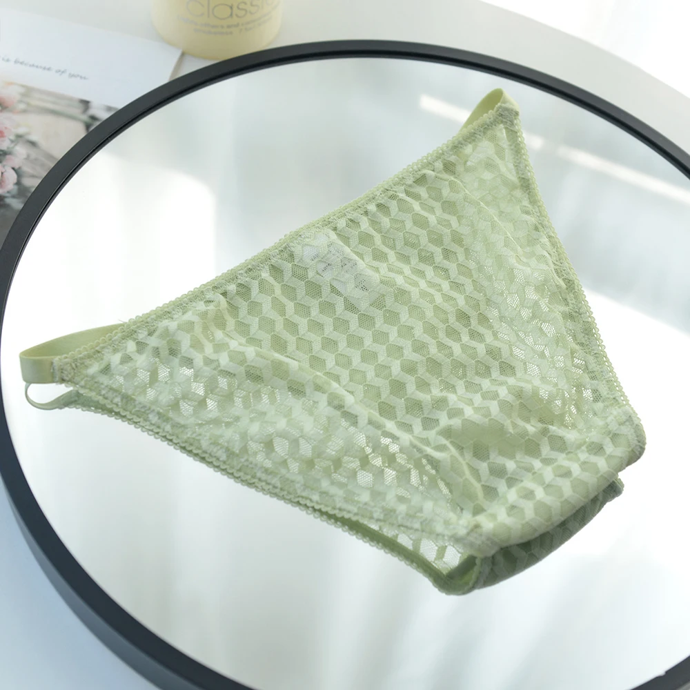 Сексуальное кружевное нижнее белье женские клетчатые трусики дышащие хлопковое