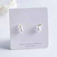 s925 sterling silver small cute cute creative rabbit earrings personalized fashion jewelry women cute earrings