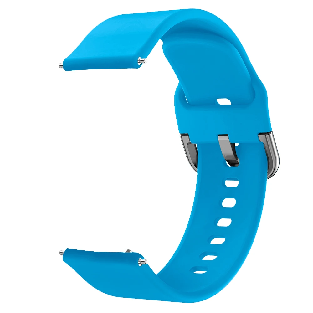 天空蓝 Цветной мягкий силиконовый сменный ремешок для Garmin vivoactive 3 vivomove3 HR смарт-браслет для Forerunner 645 музыкальный браслет - Цвет: 天空蓝