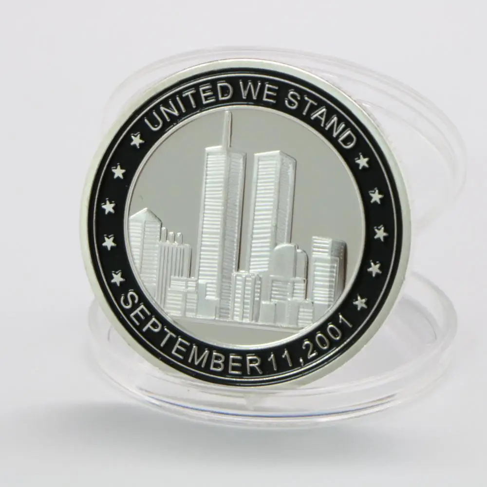 Коллекционная монета Посеребренная 9/11 пробы Объединенная We Stand набор памятных