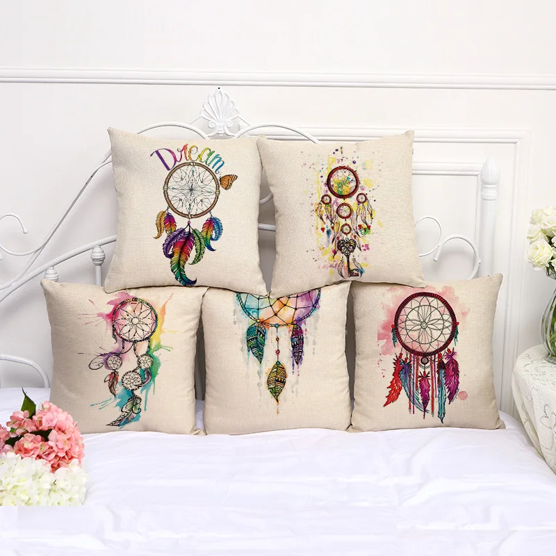 

Dreamcatcher cushion cover 45*45 sofa cushions office car Pillow cases Polyester pillowcase home decor pillow covers kd-0072