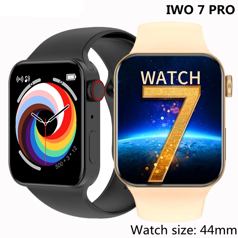

Смарт-часы IWO 7 Pro для мужчин и женщин, умные часы с пульсометром, с фитнес-трекером, для Android и IOS, PK HW16 HW22
