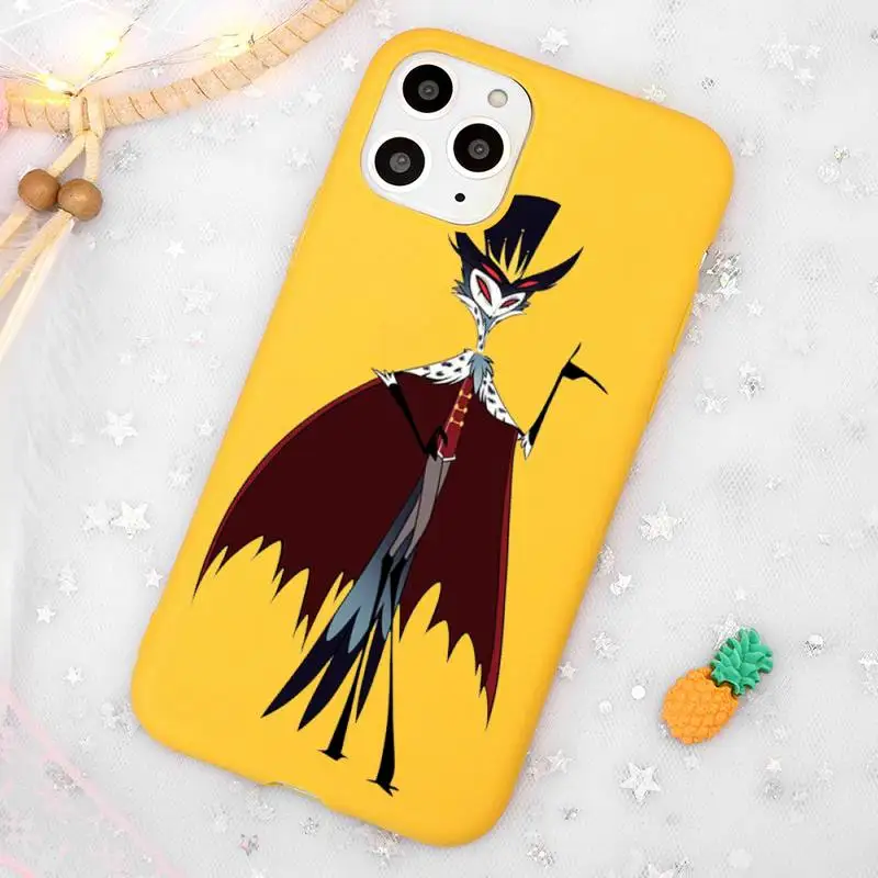 

Helluva Boss cute cartoon Phone Case Candy Color Yellow for iPhone 11 12 pro XS MAX 8 7 6 6S Plus X 5S SE 2020 XR