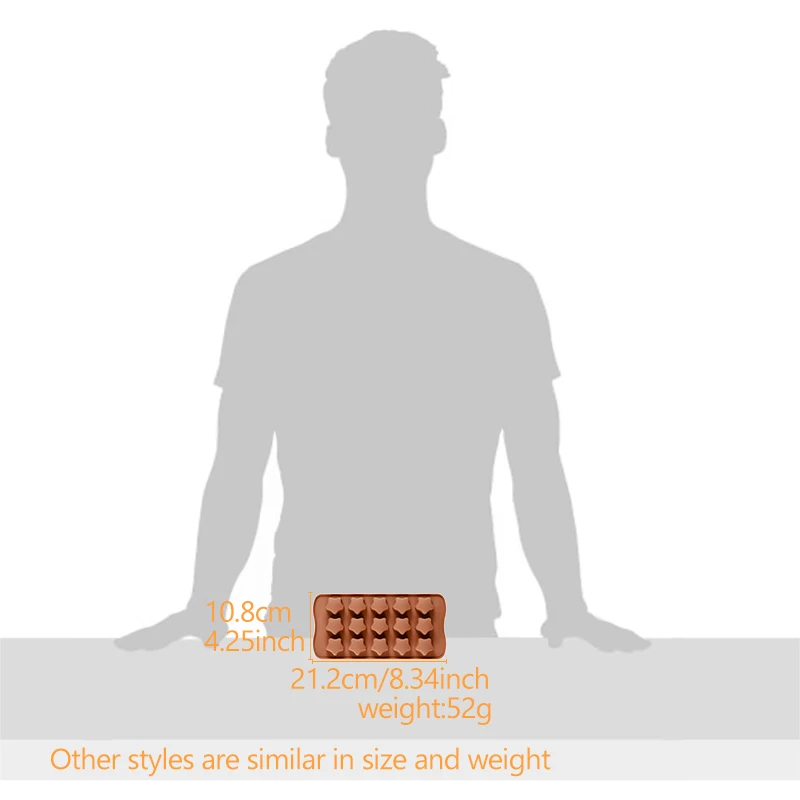 15 Holes Silicone Chocolate Mould Molding Mold Flower/Seashell/Heart Gummy Candy Molds Chocolates Making Supplies 767 | Дом и сад