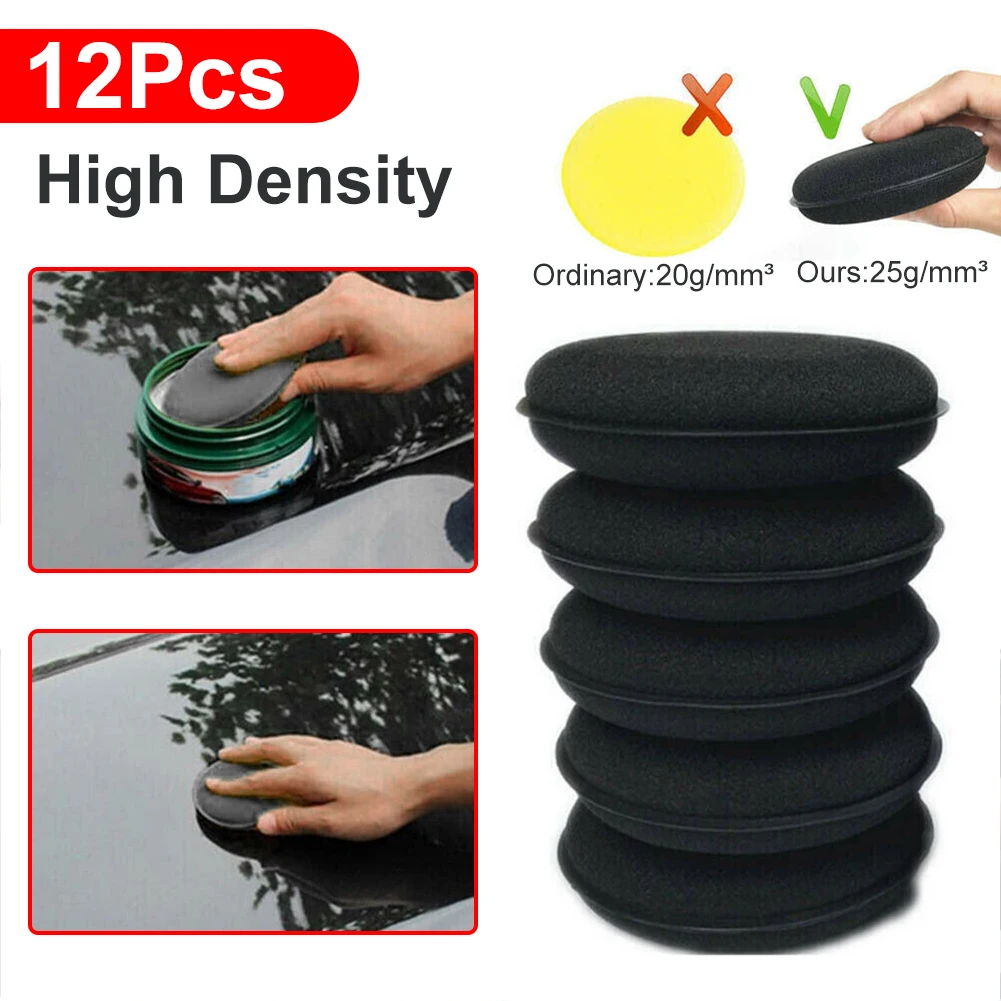 

Hot Sale 12pcs Car Waxing Polish Foam Sponge Wax Applicator Cleaning Detailing Pads Kit Hight Ultra Thick Foam Sponges Wholesale