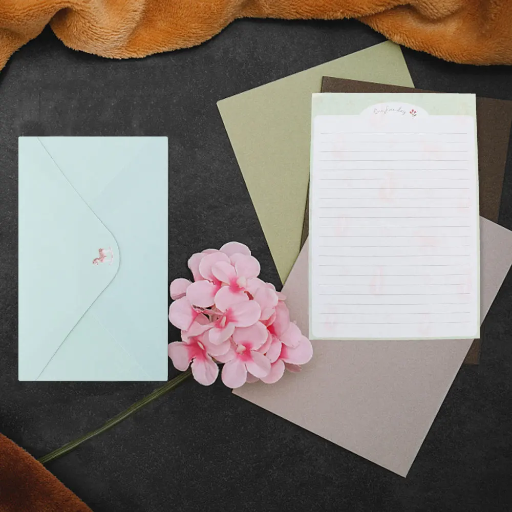 

54pcs Beautiful Writing Stationery Paper Set A5 Letter Paper Envelopes Set