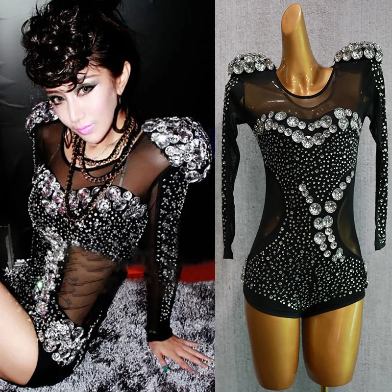 Женские танцевальные костюмы для джазовых танцев черное эластичное трико