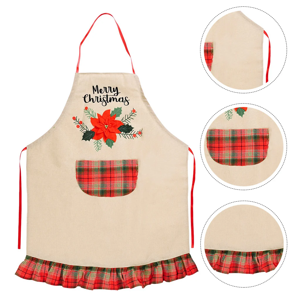 

1Pc Christmas Apron Home Apron Creative Apron Nordic Apron Linen Apron