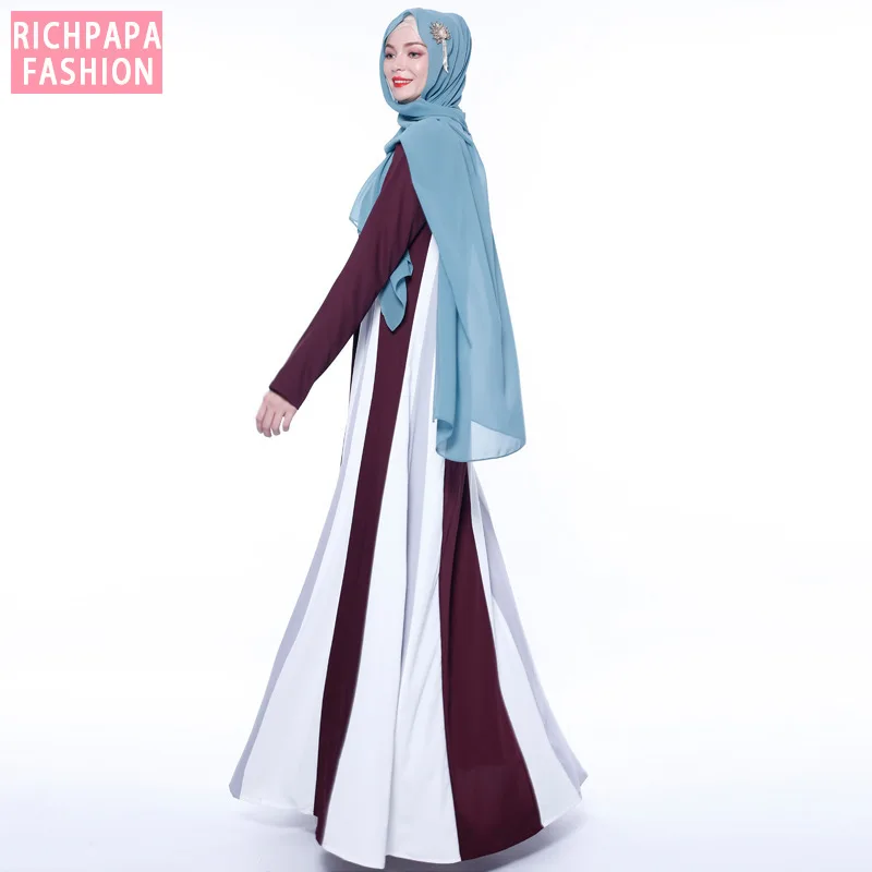 Длинное мусульманское платье кафтан пакистанское арабское хиджаб длинное абайя